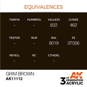 AK 3rd Generation Acrylic Grim Brown 17ml