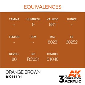 AK 3rd Generation Acrylic Orange Brown 17ml