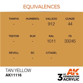 AK 3rd Generation Acrylic Tan Yellow 17ml
