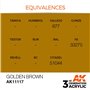 AK 3rd Generation Acrylic Golden Brown 17ml