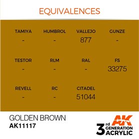 AK 3rd Generation Acrylic Golden Brown 17ml