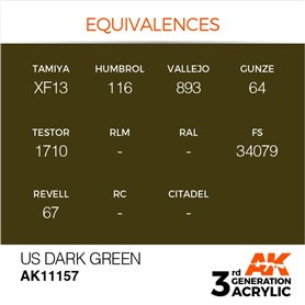 AK 3rd Generation Acrylic US Dark Green 17ml