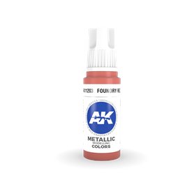 AK Interactive 3RD GENERATION ACRYLICS - FOUNDARY RED - 17ml