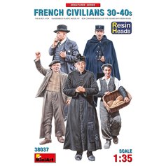 Mini Art 1:35 FRENCH CIVILIANS 1930-1940 - RESIN HEADS