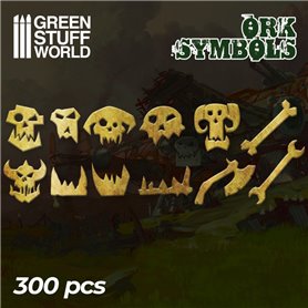 Green Stuf World Ork Runes and Symbols - 300 sztuk