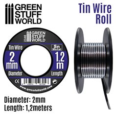 Green Stuff World Elastyczny drucik z cyny FLEXIBLE TIN WIRE - 2.0mm