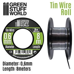 Green Stuff World Elastyczny drucik z cyny FLEXIBLE TIN WIRE - 0.6mm