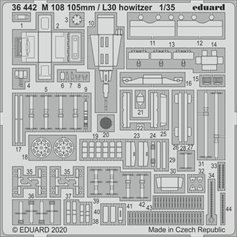 Eduard 1:35 M 108 105mm / L30 HOWITZER - AFV Club 