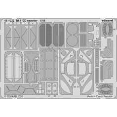 Eduard 1:48 Elementy zewnętrzne do Messerschmitt Bf-110D dla Dragon