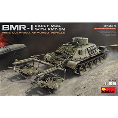 Mini Art 1:35 BMR-1 - EARLY MODEL WITH KMT-5M - MINE CLEANING ARMORED VEHICLE 
