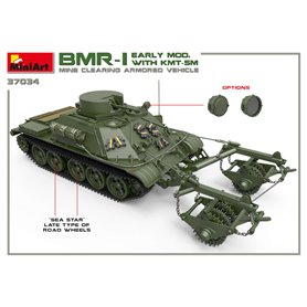 Mini Art 1:35 BMR-1 - EARLY MODEL WITH KMT-5M - MINE CLEANING ARMORED VEHICLE
