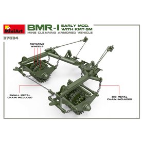 Mini Art 1:35 BMR-1 - EARLY MODEL WITH KMT-5M - MINE CLEANING ARMORED VEHICLE