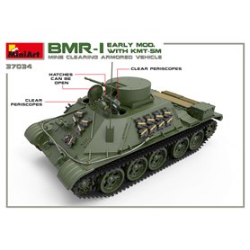 Mini Art 1:35 BMR-1 - EARLY MODEL WITH KMT-5M - MINE CLEANING ARMORED VEHICLE