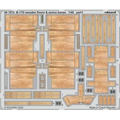 Eduard 1:48 Drewniana podłoga i pudełka na amunicję do Boeing B-17G dla HKM