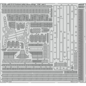 Eduard 1:350 USS CV-10 Yorktown safety nets & railings0