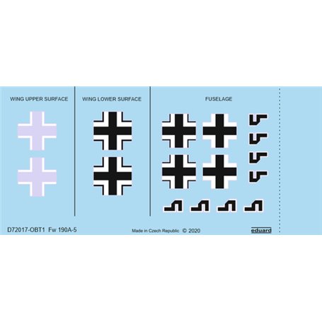 Eduard 1:72 Fw 190A-5 national insignia