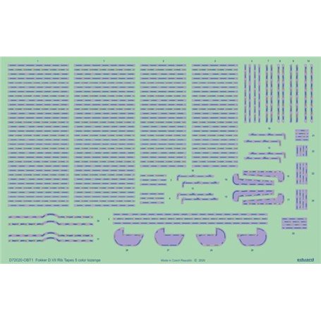 Eduard 1:72 Fokker D.VII rib tapes 5color lozenge