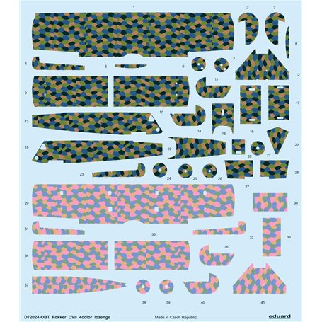 Eduard 1:72 Fokker D.VII 4color lozenge