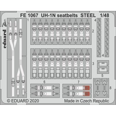 Eduard 1:48 UH-1N seatbelts STEEL