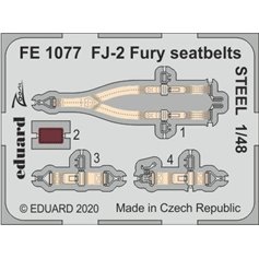 Eduard ZOOM STEEL 1:48 Seatbelts for FJ-2 Fury - Kitty Hawk 