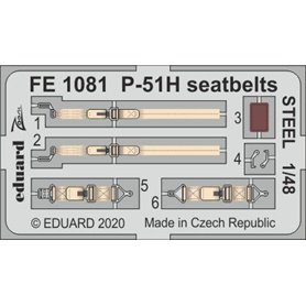 Eduard 1:48 P-51H seatbelts STEEL