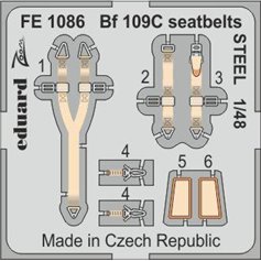 Eduard ZOOM STEEL 1:48 Seatbelts for Messerschmitt Bf-109C - Model Svit 