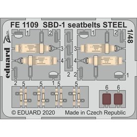 Eduard 1:48 SBD-1 seatbelts STEEL