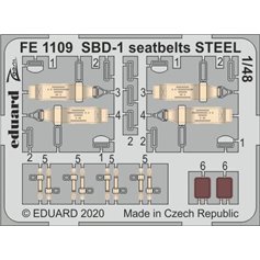 Eduard ZOOM 1:48 Seatbelts for Douglas SBD-1 - Academy 