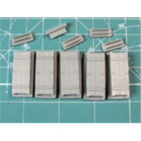 Eureka XXL Zestaw 5-ciu skrzynek amunicyjnych z żywicy w skali 1/35 do amunicji 8,8 cm Kw.K.36 używanej głównie w czołgach Tiger
