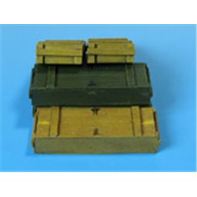 Eureka XXL Zestaw 5-ciu skrzynek amunicyjnych z żywicy w skali 1/35 do amunicji 8,8 cm Kw.K.36 używanej głównie w czołgach Tiger