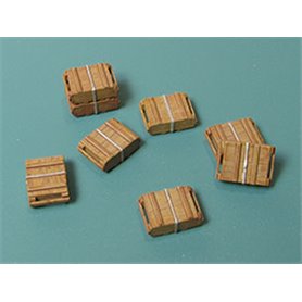 Eureka XXL Rosyjskie współczesne skrzynki na amunicję 7,62 mm Kałasznikow, wersja II. Skala 1/35. Razem 8 skrzynek.
