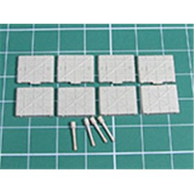 Eureka XXL Niemieckie zasobniki na Stielhandgranate 24 w skali 1/35 – 4 szt. Zestaw składa się z 8 części z żywicy oraz 4 szt. g