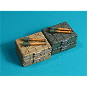 Eureka XXL Niemieckie zasobniki na Stielhandgranate 24 w skali 1/35 – 4 szt. Zestaw składa się z 8 części z żywicy oraz 4 szt. g