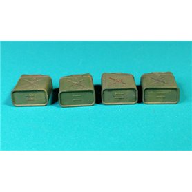Eureka XXL Kanistry US Army do paliwa II WŚ w skali 1/35 set #2. Zestaw składa się z 4 szt. kanistrów z żywicy.