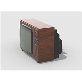 Eureka XXL Telewizor kineskopowy 25 cali w starym stylu . Zestaw składa się z 2 części z żywicy