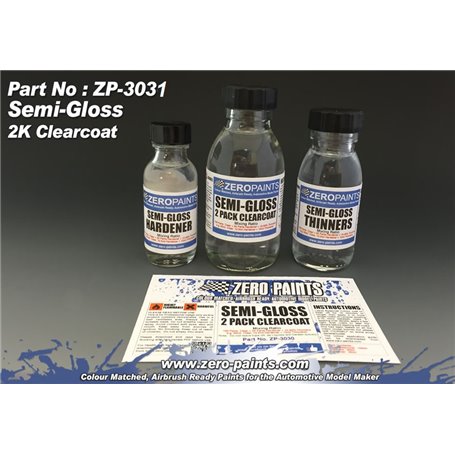 Lakier bezbarwny 2 składnikowy Zero Paints Semi-Gloss 2 Pack Clearcoat 100ml