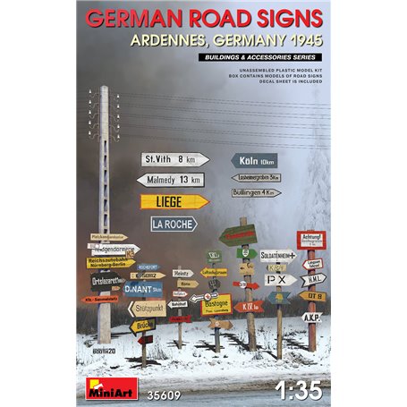 Mini Art 35609 German road signs WWII Ardennes