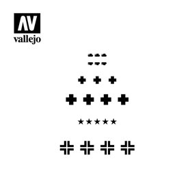 Vallejo ST-AFV001 Assorted German WWII Tank Markings STENCIL