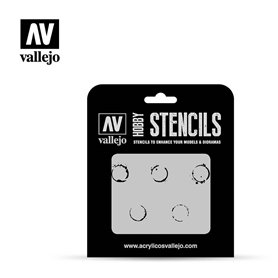 Vallejo ST-AFV002 Drum Oil Markings STENCIL