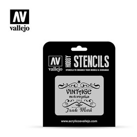 Vallejo ST-LET005 Vintage Motorcycles Sign STENCIL