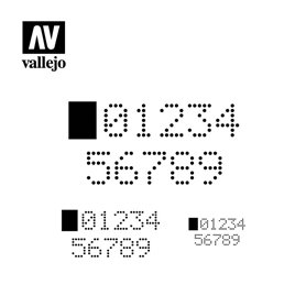 Vallejo ST-SF004 Digital Numbers STENCIL
