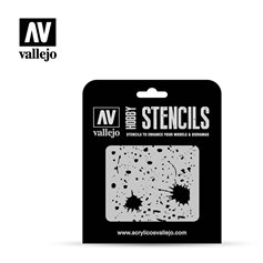 Vallejo ST-TX003 Splash & Stains stencil