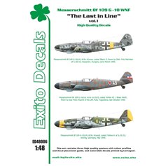 Exito Decals 1:48 Kalkomanie do Messerschmitt Bf-109 G-10/U-4 - THE LAST IN LINE