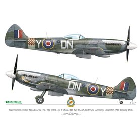Exito Decals 1:72 Kalkomanie do Supermarine Spitfire FR Mk.XIVe - SWEET FOURTEENS