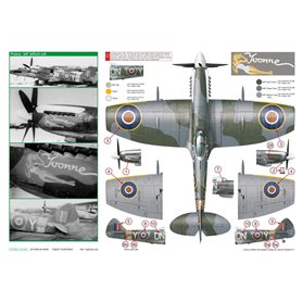 Exito Decals 1:72 Kalkomanie do Supermarine Spitfire FR Mk.XIVe - SWEET FOURTEENS