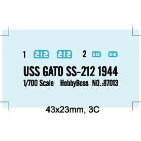 Hobby Boss 87013 1/700 Uss Gato Ss-212 1944