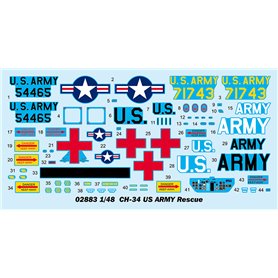 Trumpeter 1:48 Helikopter CH-34 US ARMY Rescue 