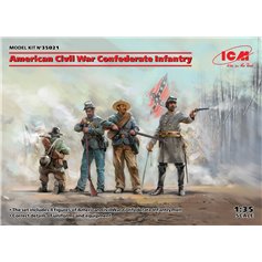 ICM 1:35 AMERICAN CIVIL WAR - CONFEDERATE INFANTRY