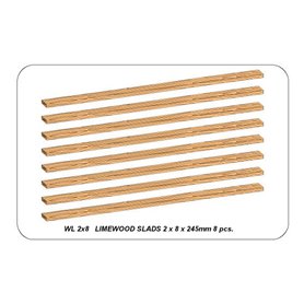 Aber WL 2x8 Listwy drewniane z lipy 2 x 8 x 245mmx 8 szt