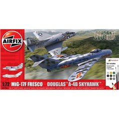 Airfix 1:72 MiG-17F Fresco + Douglas A-4B Skyhawk - DOGFIGHT DOUBLES - w/paints